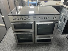 FLAVEL MLN10CRS Electric Ceramic Range Cooker - Silver & Chrome