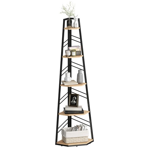Homcom tier corner bookcase - homcom,