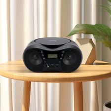 CD Player Portable Boombox CD MP3 FM Radio Music Player with BT, AUX, CD, USB