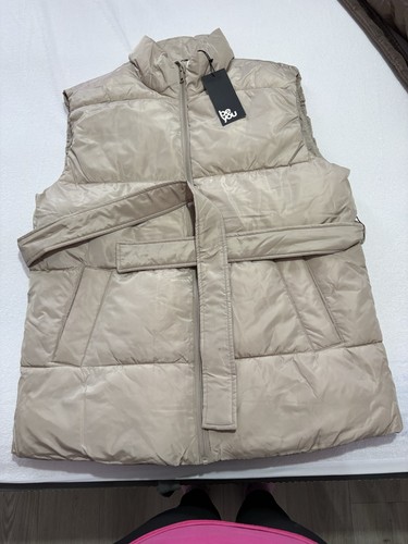 Ladies padded belted - belted, gilet