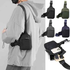 Men's Shoulder Chest Bag Crossbody Sling Bag Waterproof Travel Phone Pouch Bag
