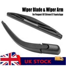Rear Windscreen Wiper Blade Arm Set For Peugeot 107 Citroen C1 Toyota Aygo UK