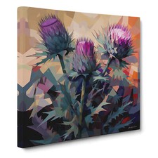 Thistle Cubism Canvas Wall Art