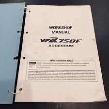 Honda VFR750F Addendum Supplement Genuine Workshop Service Manual