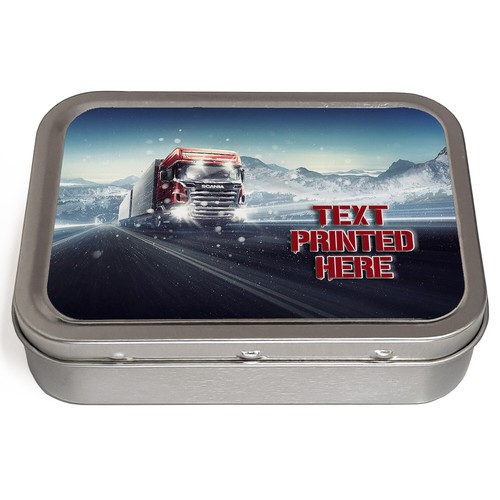 Personalised tobacco tin lorry - tin,