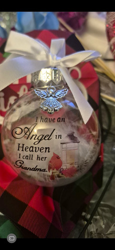 Clear glass christmas hanging - clear,