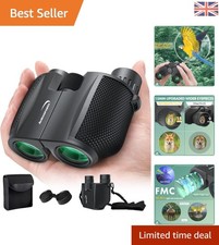 High Powered 10X25 Binoculars for Adults & Kids - Perfect for Hunting & Travel