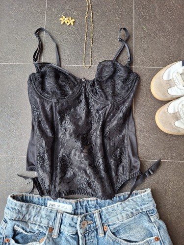 Vintage 90s y2k black lace - vintage,