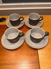 John Lewis Stoneware 4x Cup (250ml) & Saucer Set – Unused