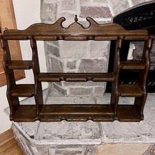 Vintage 36x26x7” Oak 9-Shelf