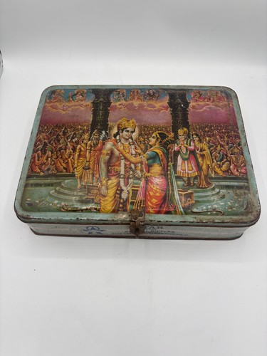 Vintage indian advertising tin - vintage,