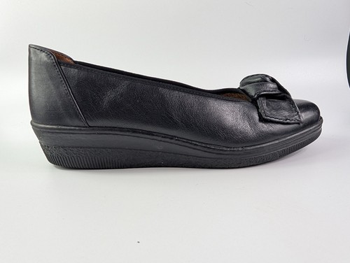 Gabor black leather slip - leather, on