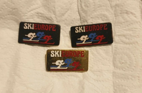 Vintage ski europe enamel - ski,