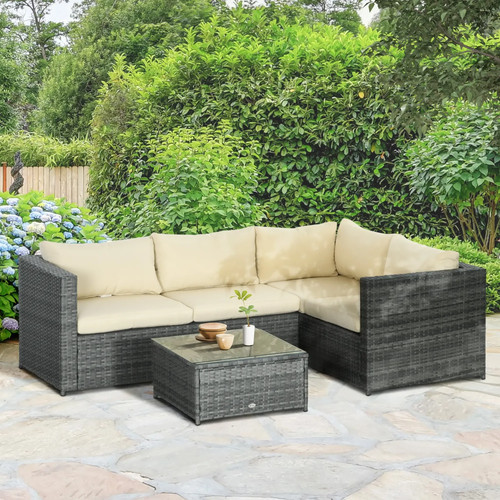 Rattan garden 4seater corner - 4seater,