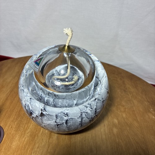 Oil lamp art glass krosno - lamp,
