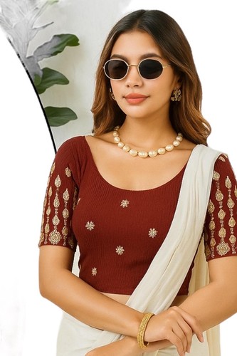Stretch jacquard saree - stretch,