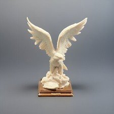 Vintage 1985 A. Belcari Bald Eagle Sculpture,  Artist Signed,  Italy 11.5" Tall