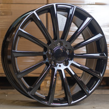22"turbine gloss black alloy