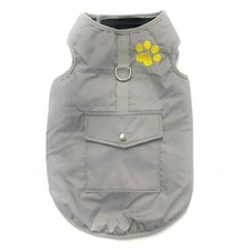 Grey Winter Dog Coat Size 4XL Hoop & Loop Closure Fastening NWOT Cute Gray