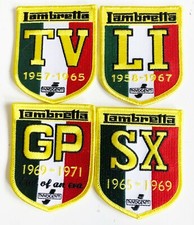 Lambretta TV/LI/GP/SX Italian Shield Patches - Embroidered - Iron or 