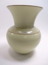 Wedgwood Interiors Vellum Vase (1999), Floral Pattern Beige 25.5 cm tall VINTAGE