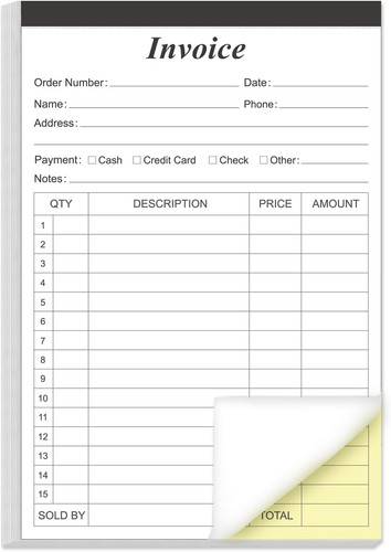 Invoice receipt book - book, with