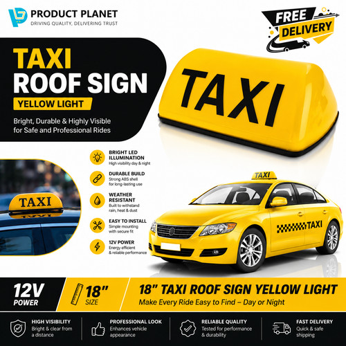 Taxi roof sign aerodynamic - 18",