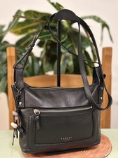 Radley London  medium Black Leather Handbag Pocket Crossbody /Messenger Bag vgc