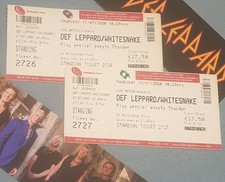Def Leppard / Whitesnake / Thunder  17th July 2015 Nottingham Used Ticket x 2