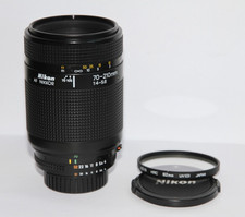 NIKON F AF Nikkor 70-210mm f/4-5.6 Telephoto Macro Zoom Lens.