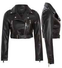 Womens Biker Jacket Cropped