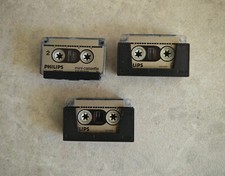 3x Philips Mini-Cassette Tapes LFH0005 - 30 Min - Used With Recordings - Austria