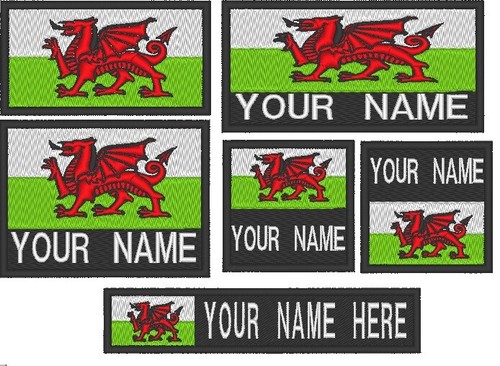 Wales personalised embroidered - wales,