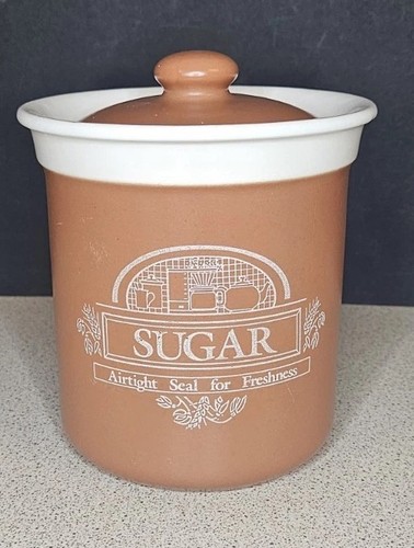 Stoneware sugar caddy - stoneware, from