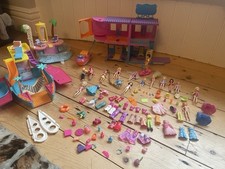 Polly Pocket Resort Hotel tropical yacht, splashin fashion pool incomplete 