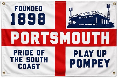 Portsmouth pompey flag 5ft - flag, by