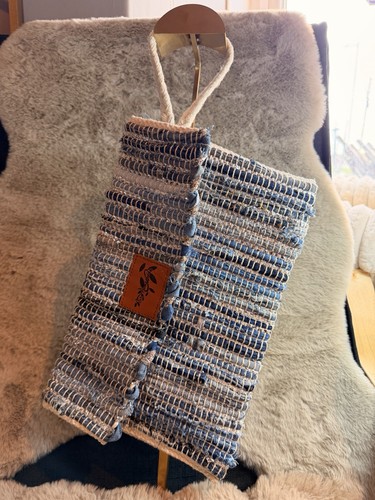 Denim jute color rag - denim, bag