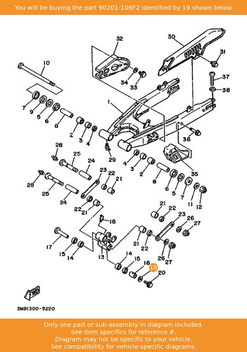 Yamaha washer plate - yamaha, washer,