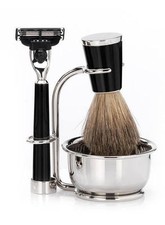 Mondial 1908 Italy Vespucci 4 Piece Mach3 Shaving Gift Set Black