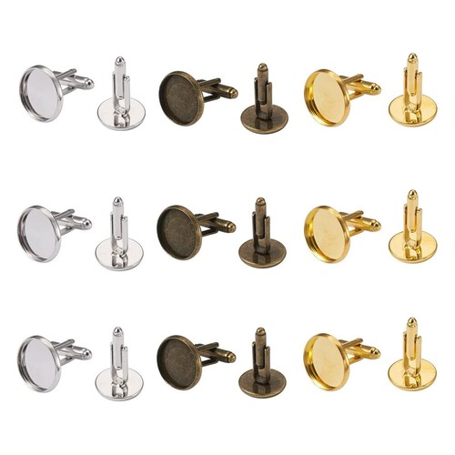 36pcs brass blank cufflinks - 36pcs,