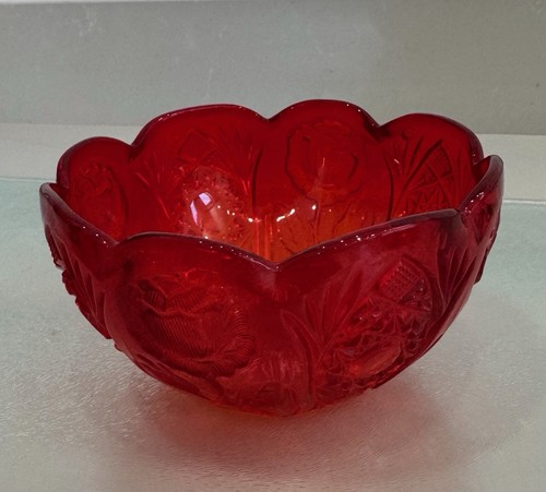 Vintage floral ruby red - floral,