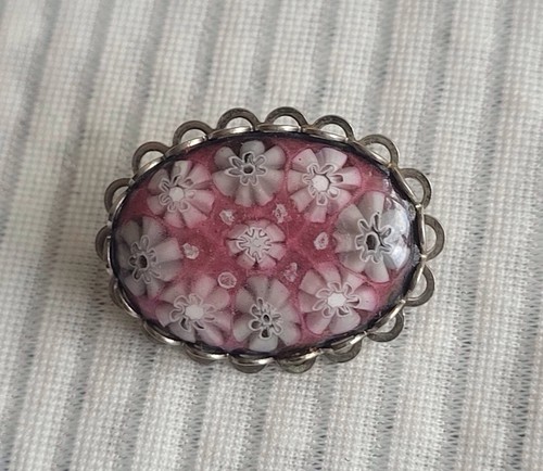 Vintage pink millefiori - pink, glass