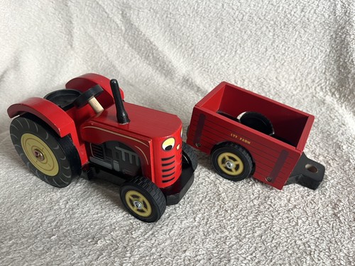 Toy van red wooden - red,