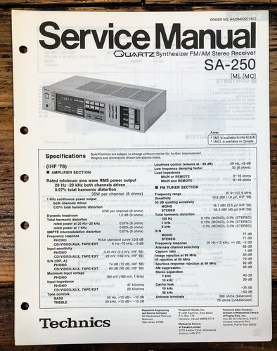 Technics 250 receiver - technics,