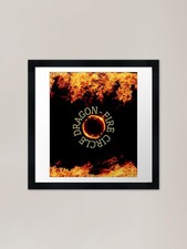 Fire Dragon Circle Framed Art
