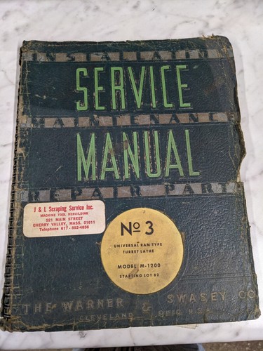 Warner swasey operator - warner,