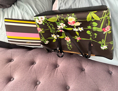 Ted baker black floral leather - ted,