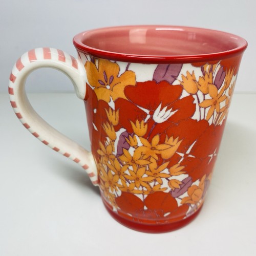 Anthropologie floral pink mug - floral,