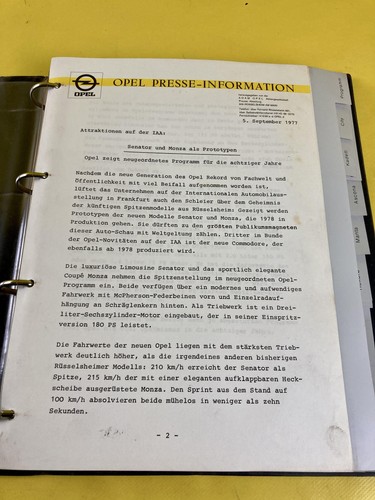 Original opel press kit kadett - original,