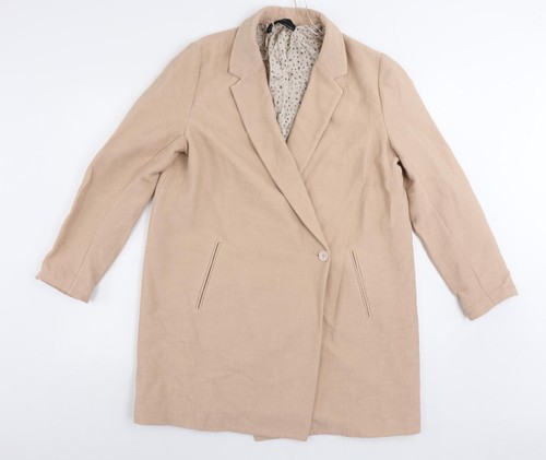Zara womens pink overcoat coat - zara,